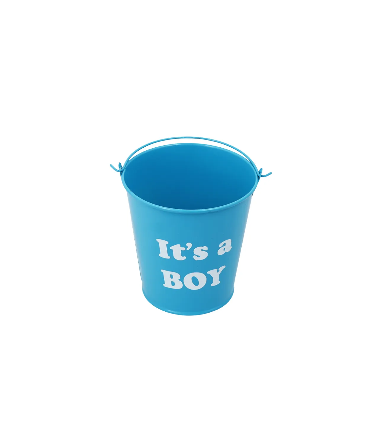 Blue “It’s a Boy” Metal Bucket With Handle 10.5 x 11cm