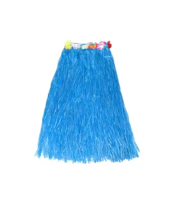 Blue Long Hula Skirt 80cm