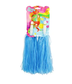 Blue Neon Pompoms
