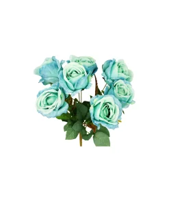 Blue Rose Bunch 41cm