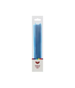 Blue Sparkling Candles 18pk