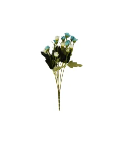 Blue & White Rose 20 Heads 33cm