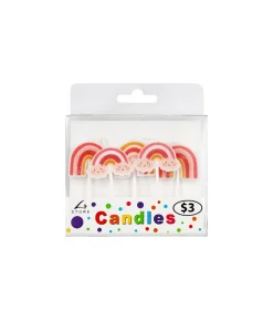 Boho Rainbow Candles 5pk