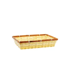 Bordered Bamboo Rectangle Basket 38x24x8cm