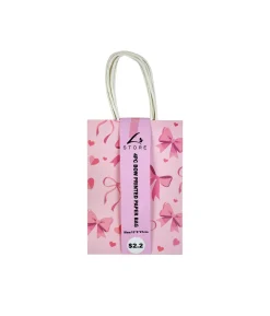 Bow Printed Printed Paper Bags 4pc