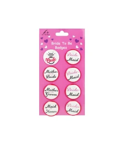 Bride To Be Badges 8pk