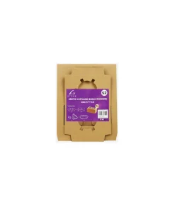 Brown 2 Holder Cupcake Box 3pk
