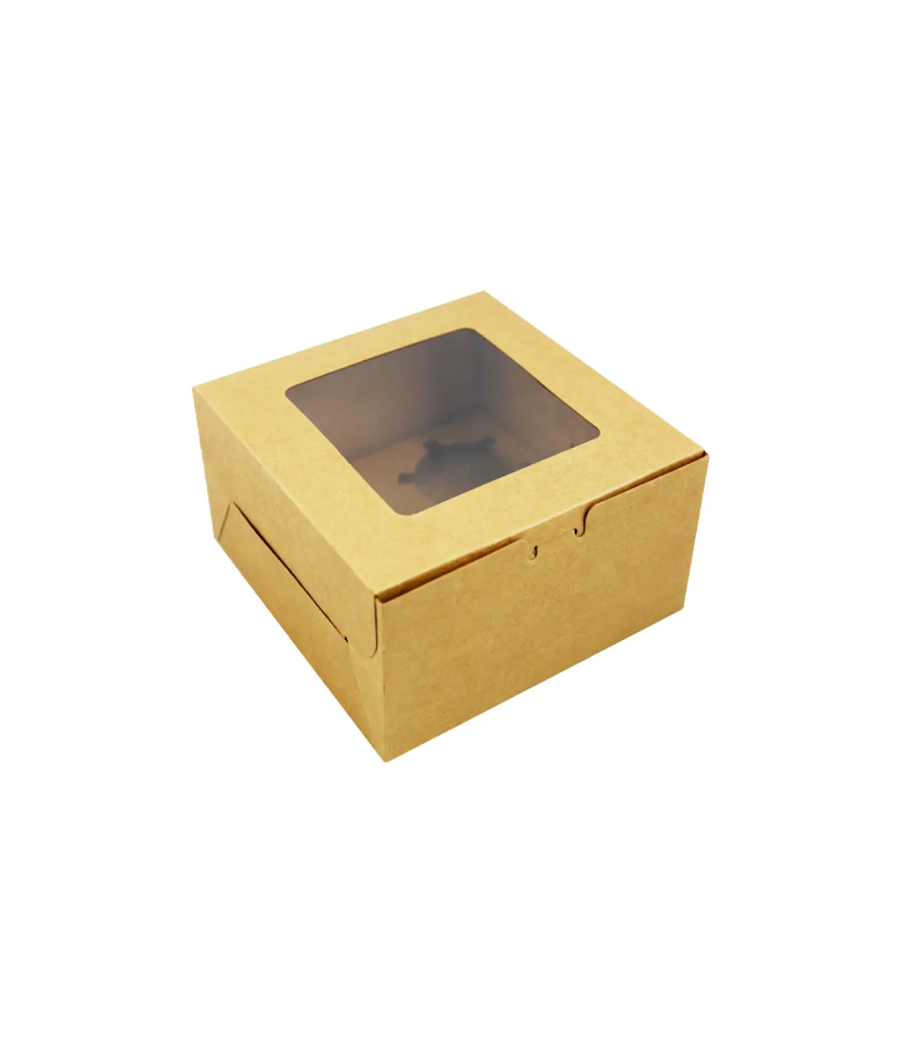 Brown 4 Holder Cupcake Box 2pk