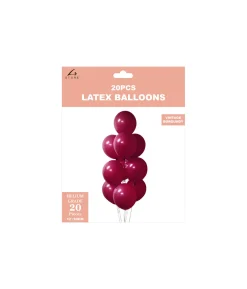 Burgundy Latex Balloons 12inch 20pk