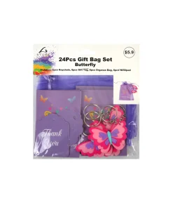 Buttefly Gift Bag Set 24pc