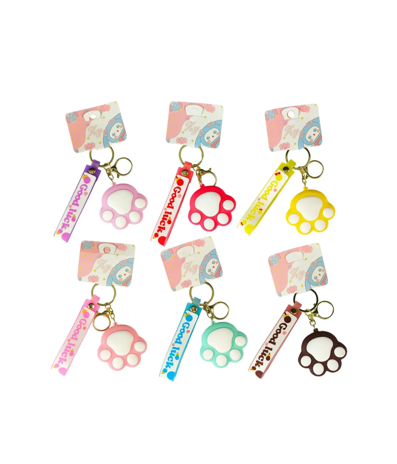 Cat paw Keychain 5.5cm Assorted