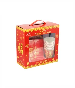 Chinese New Year Tableware Set 48pcs