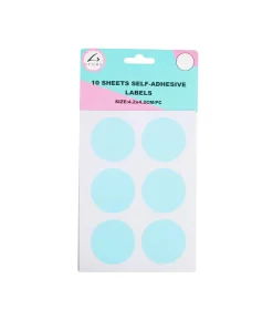 Circle Color Self Adhesive Labels Assorted 4.2 x 4.2cm 60pc