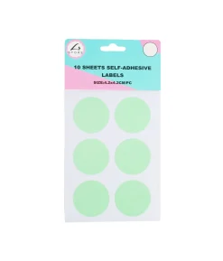 Circle Color Self Adhesive Labels Assorted 4.2 x 4.2cm 60pc