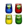 Citronella Candle In Big Flower Glass Assorted