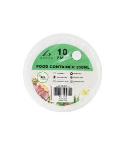 Clear PP Plastic Round Food Container 10pc 350ml