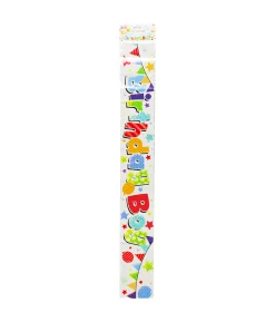 Color Birthday Boy Foil Banner 11 x 260 cm