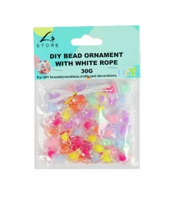 Colorful Butterfly DIY Bead Ornament With White Rope 30g