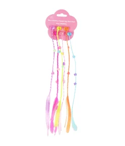 Colorful Children Pigtail Wig Hair Clips 6pc 30cm