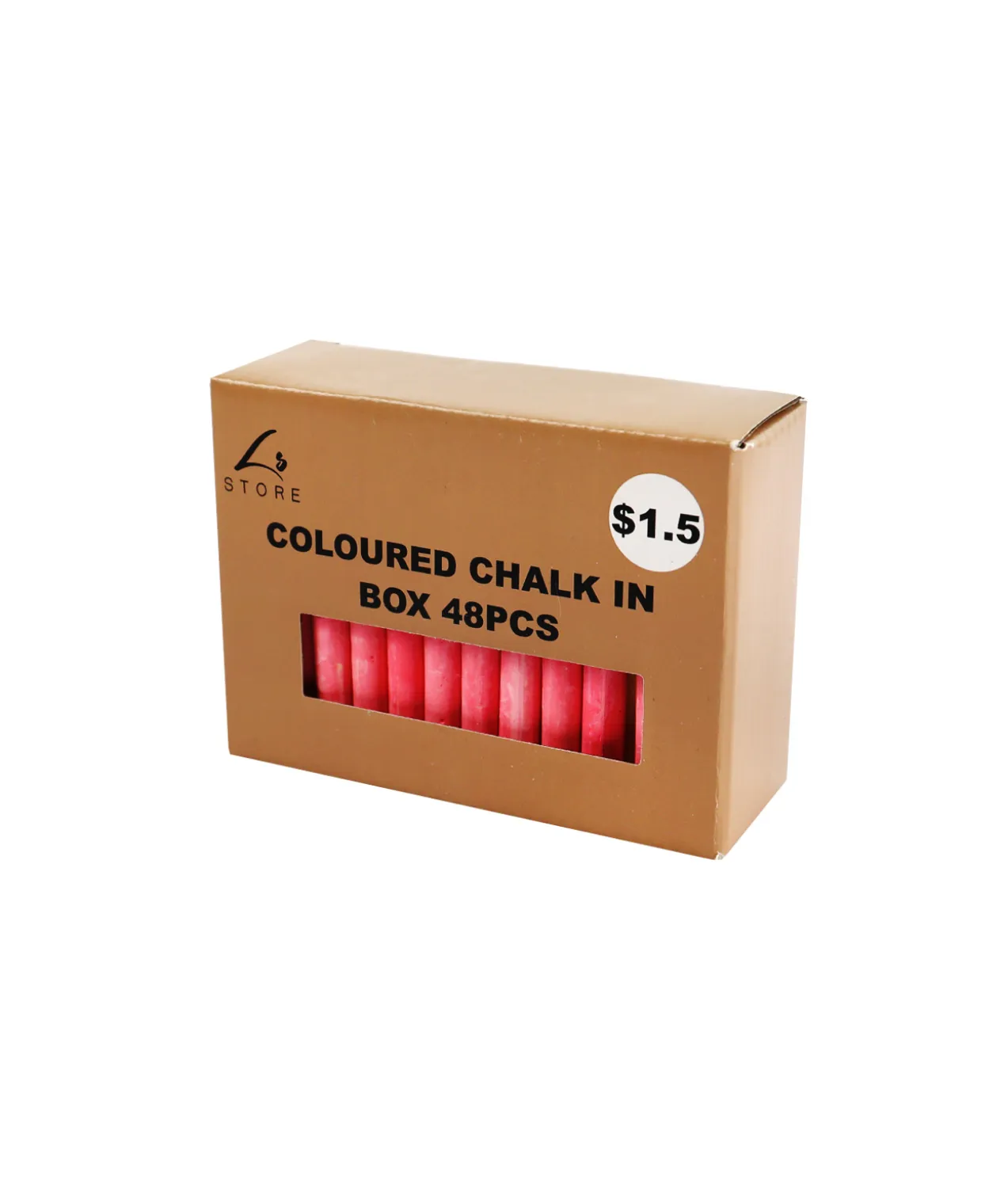 Coloured Chalk In Box 48pc
