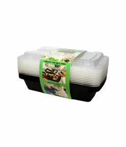 3-Comp Square Take Away Containers 10pk 650ml