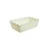 Cream Plastic Storage Bin 24.5×15.2×9.2cm