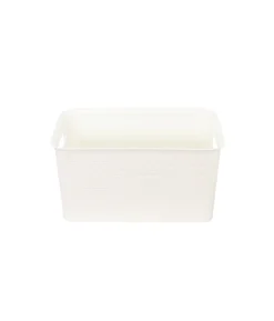 Cream Plastic Storage Box 39.5x26x19 cm