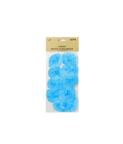 Crepe Paper Streamers Light Blue 10pk