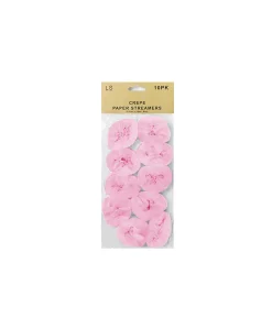Crepe Paper Streamers Light Pink 10pk