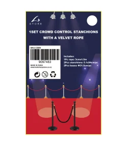 Crowd Control Stanchions with A Velvet Rope