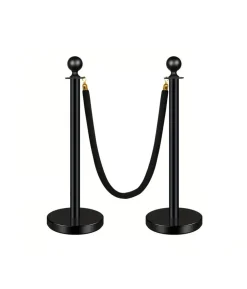 Crowd Control Stanchions with A Velvet Rope