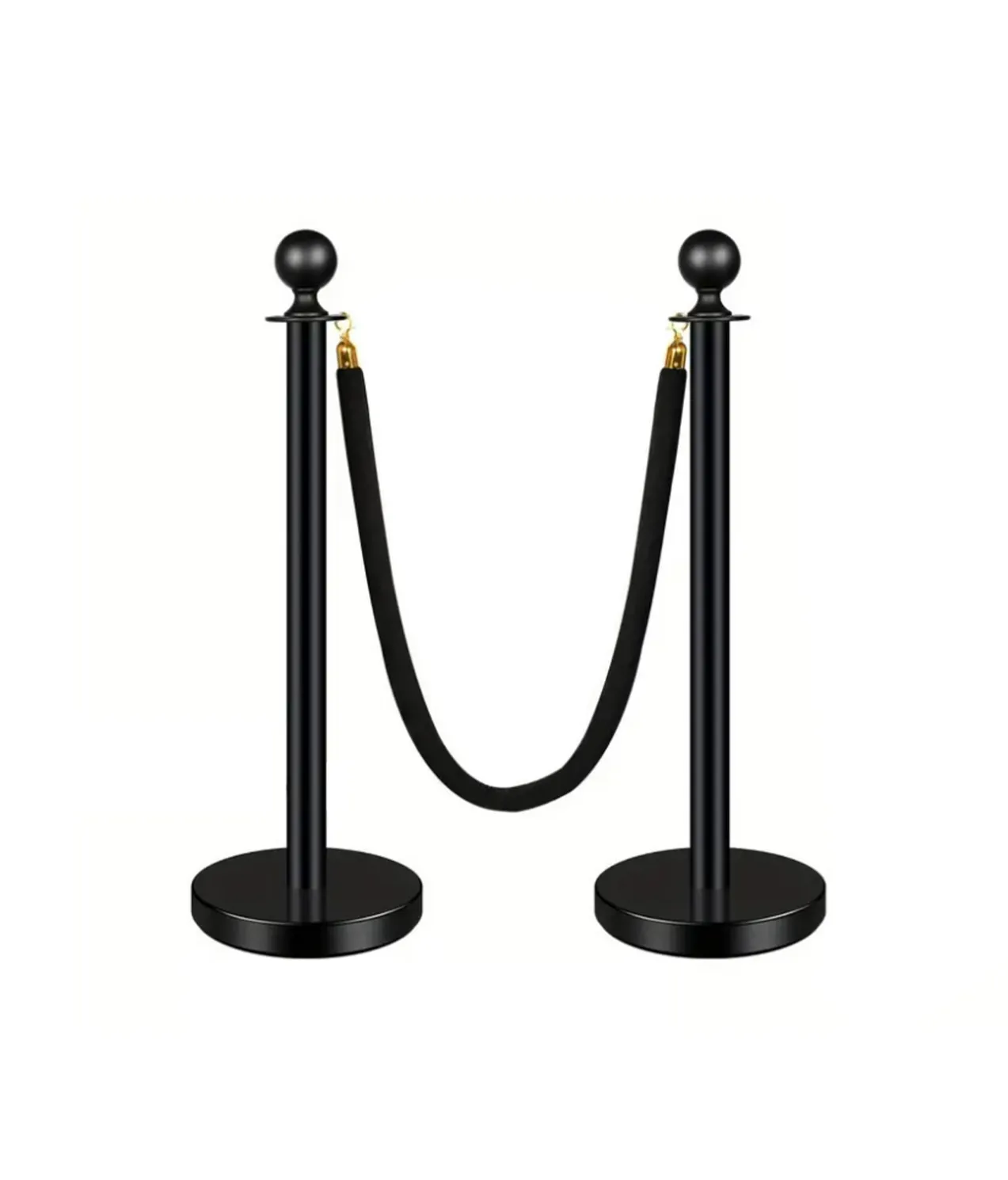 Crowd Control Stanchions with A Velvet Rope