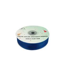 Dark Blue Solid Colour Organza Ribbon 2.5cm