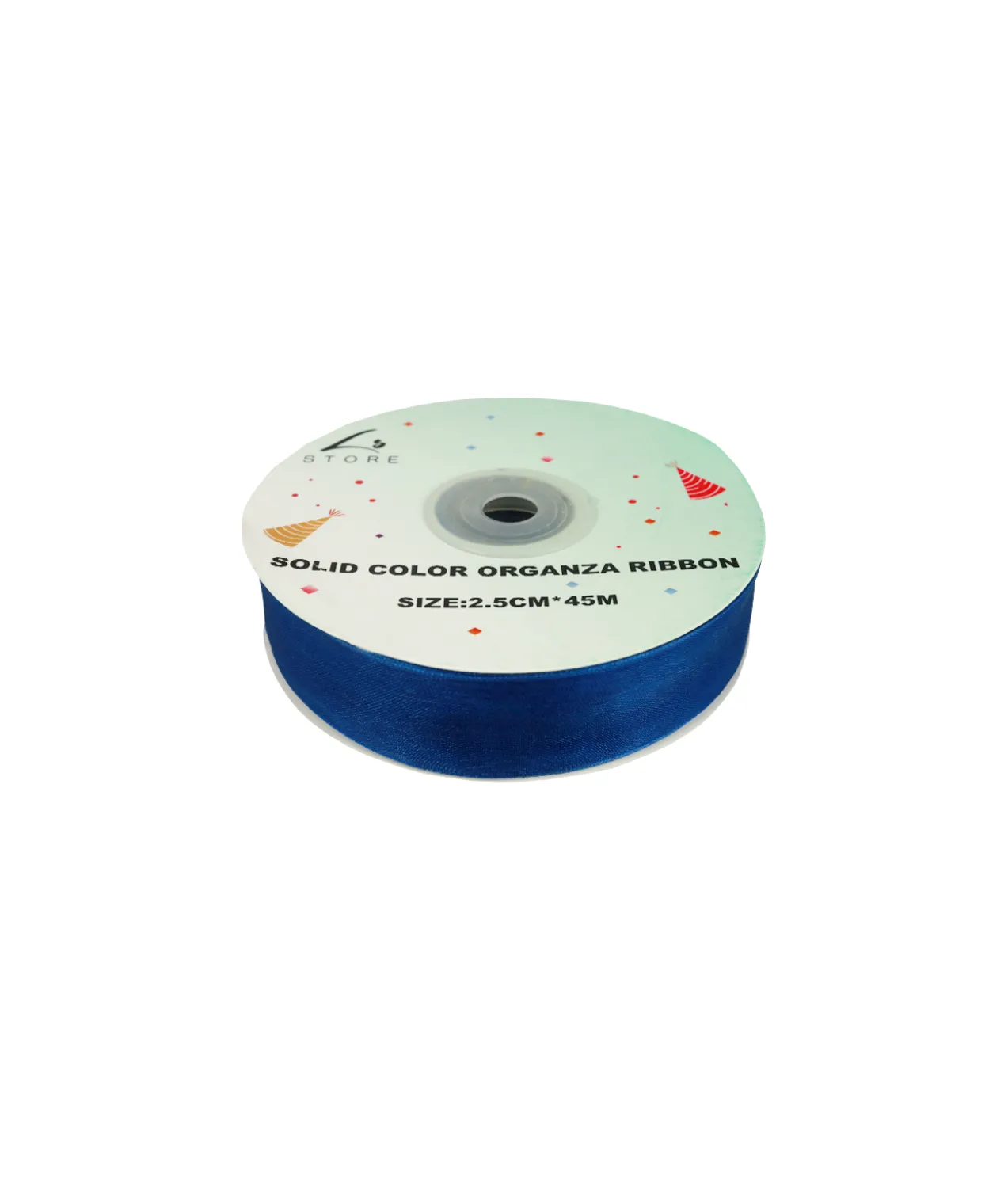 Dark Blue Solid Colour Organza Ribbon 2.5cm