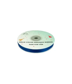 Dark Blue Solid Colour Organza Ribbon 1cm