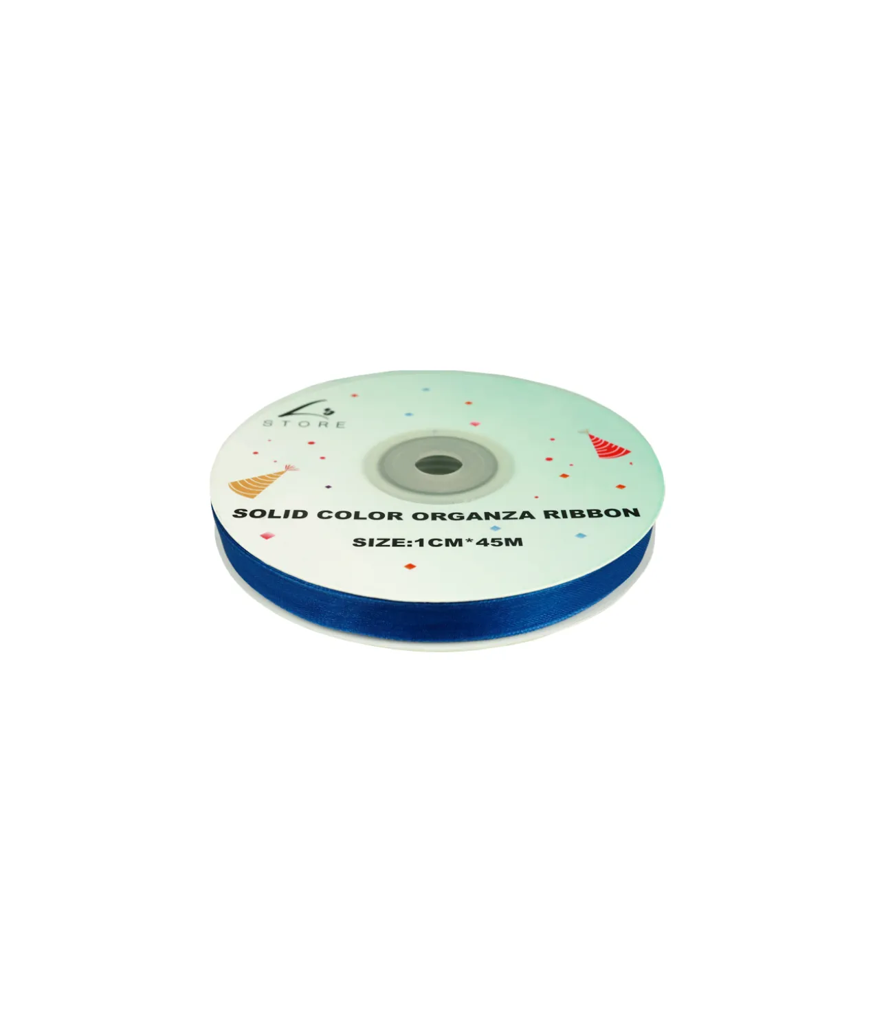 Dark Blue Solid Colour Organza Ribbon 1cm