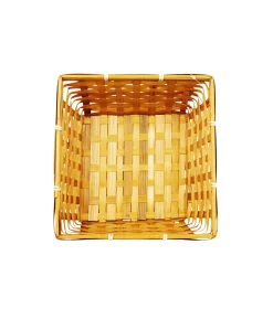Dark Brown Sqaure Bamboo Baskets 23x23x11cm