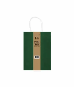 Dark Green Large Paper Bag 2pc
