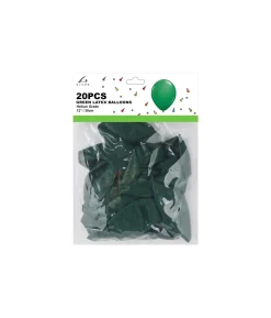 Dark Green Plain Latex Balloons 12inch 20pk