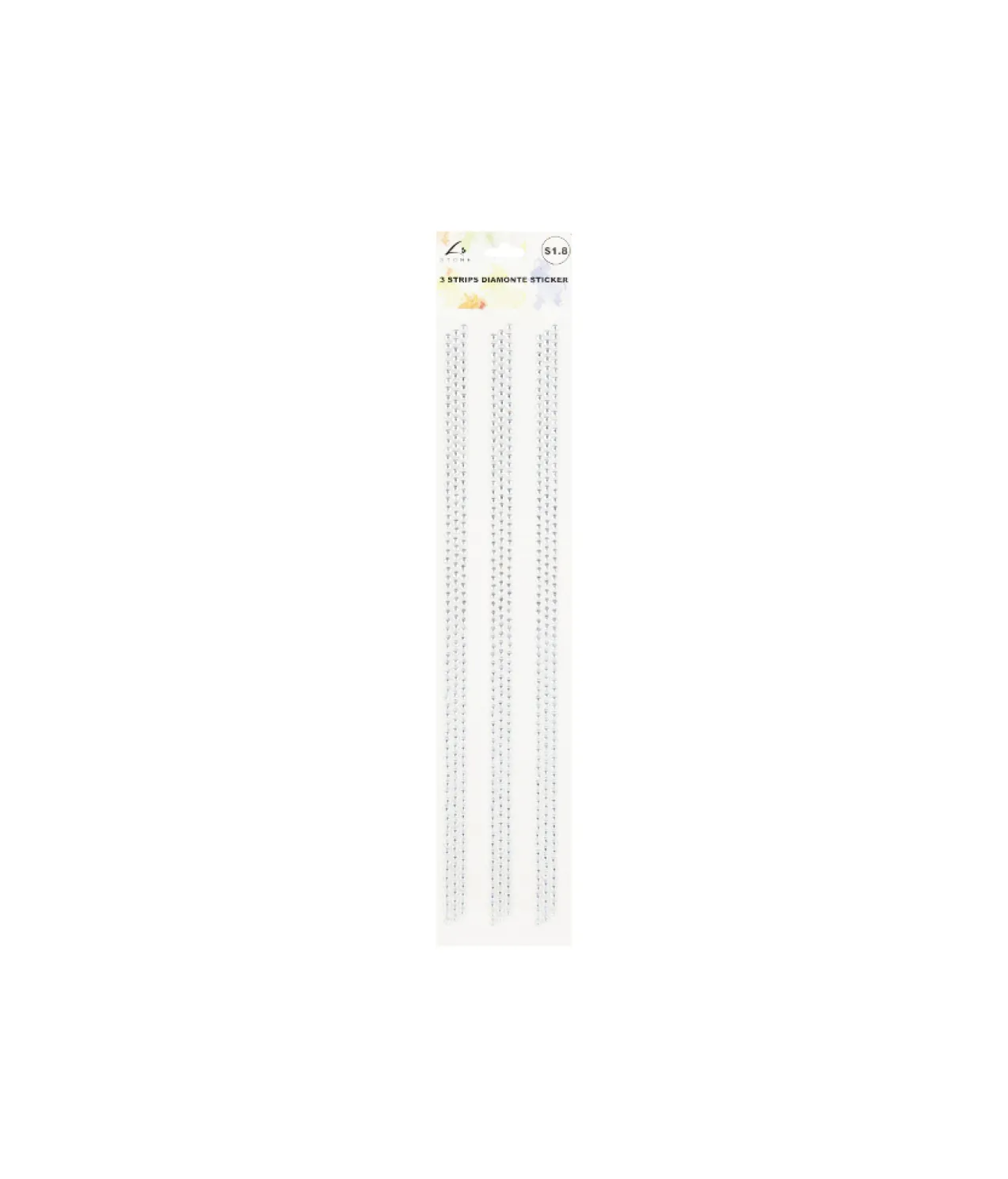 Diamonte Strip Stickers 3pk
