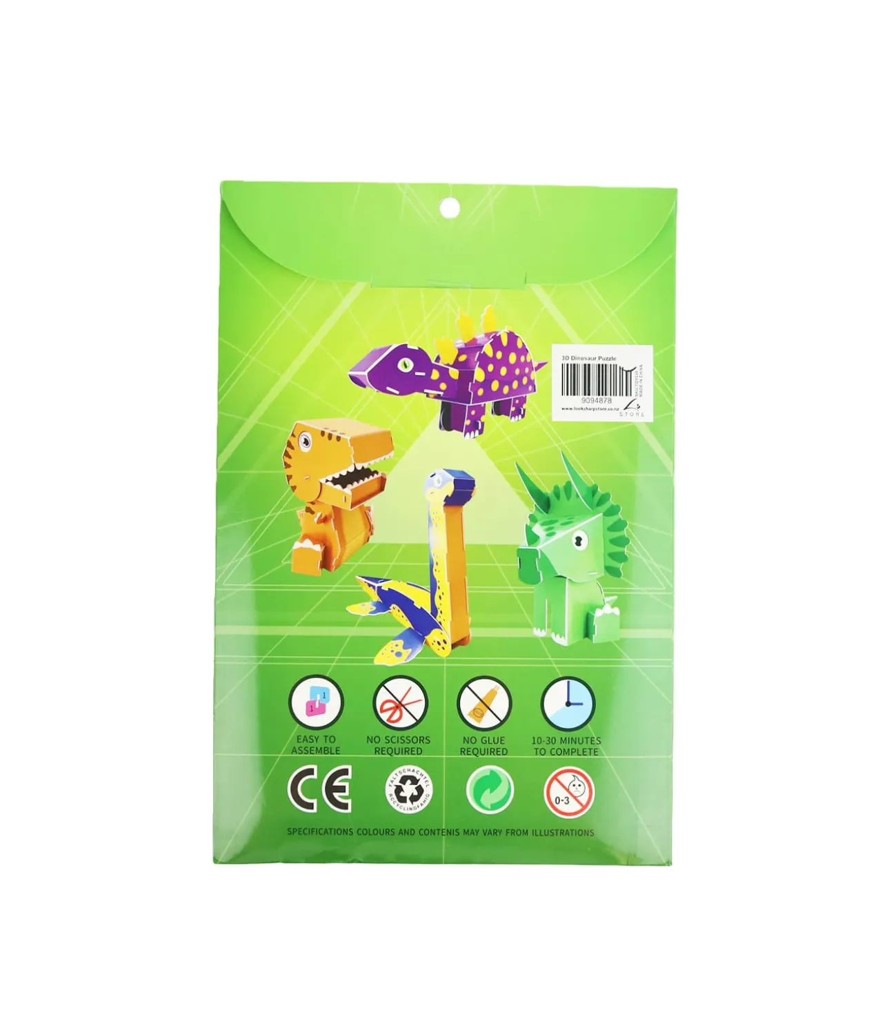 Dinosaur 3D Visual Puzzle Assorted