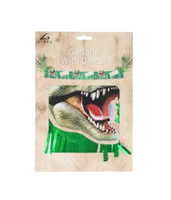 Dinosaur Green Foil Tassel Garland