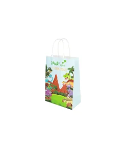 Dinosaur Printed Small Paper Bags 21cm 4pk