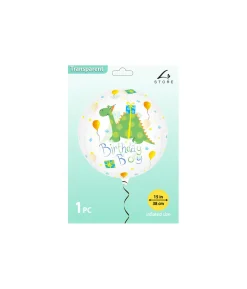 Dinosaur Transparent Sphere Balloon 15in