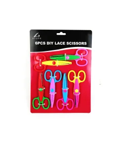 DIY Lace Scissors with round handles 6pk