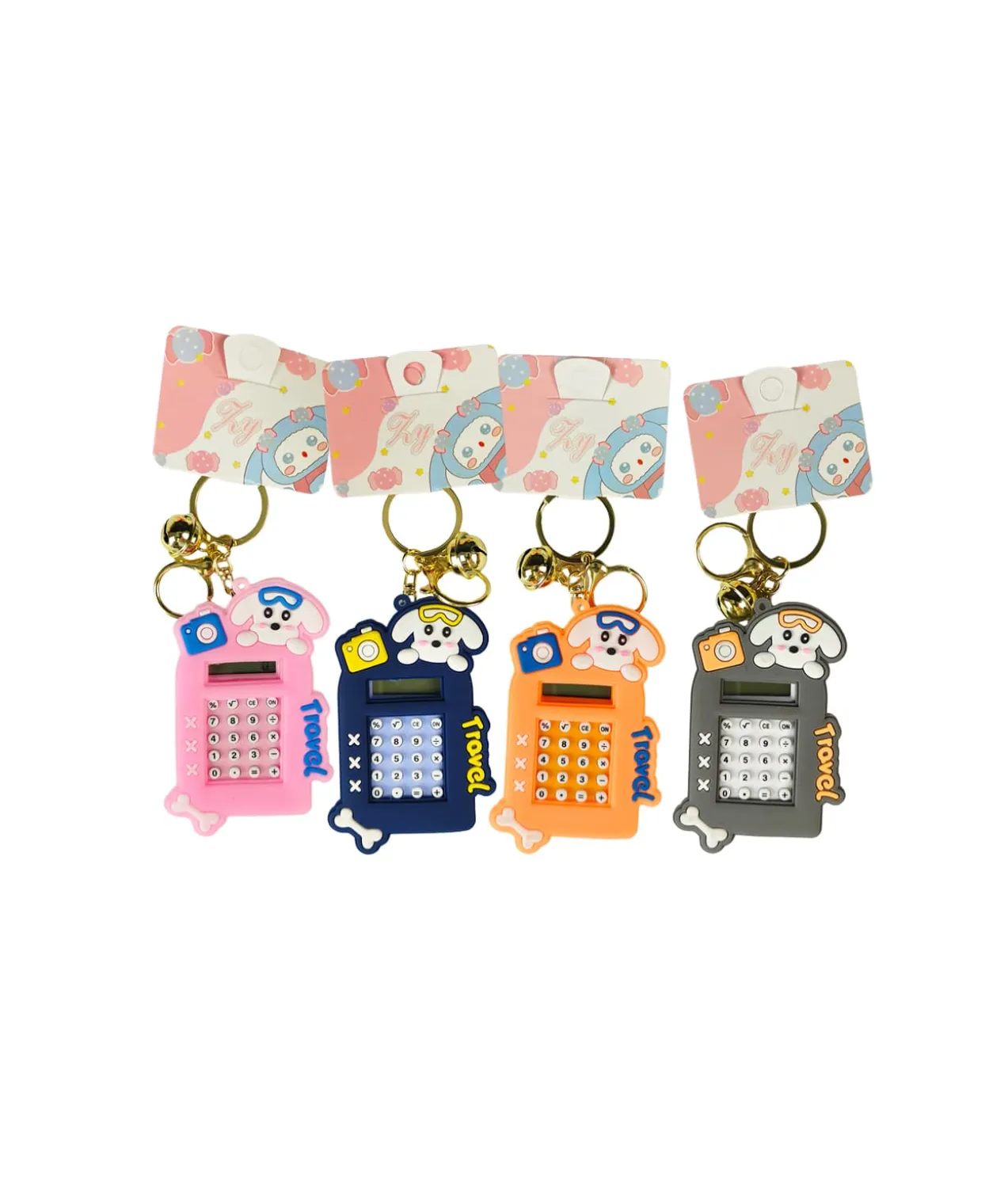 Dog Calculator Keychain Assorted 9cm