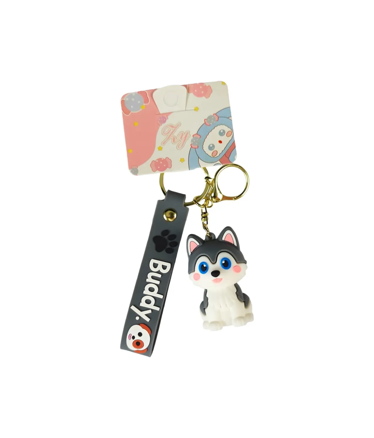 Dog Keychain 5cm Assorted