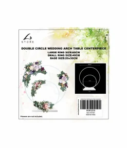 Double Circle Wedding Arch Table Centerpiece Set