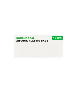 Double Seal Zip Lock Plastic Bags 125pc 16x14cm