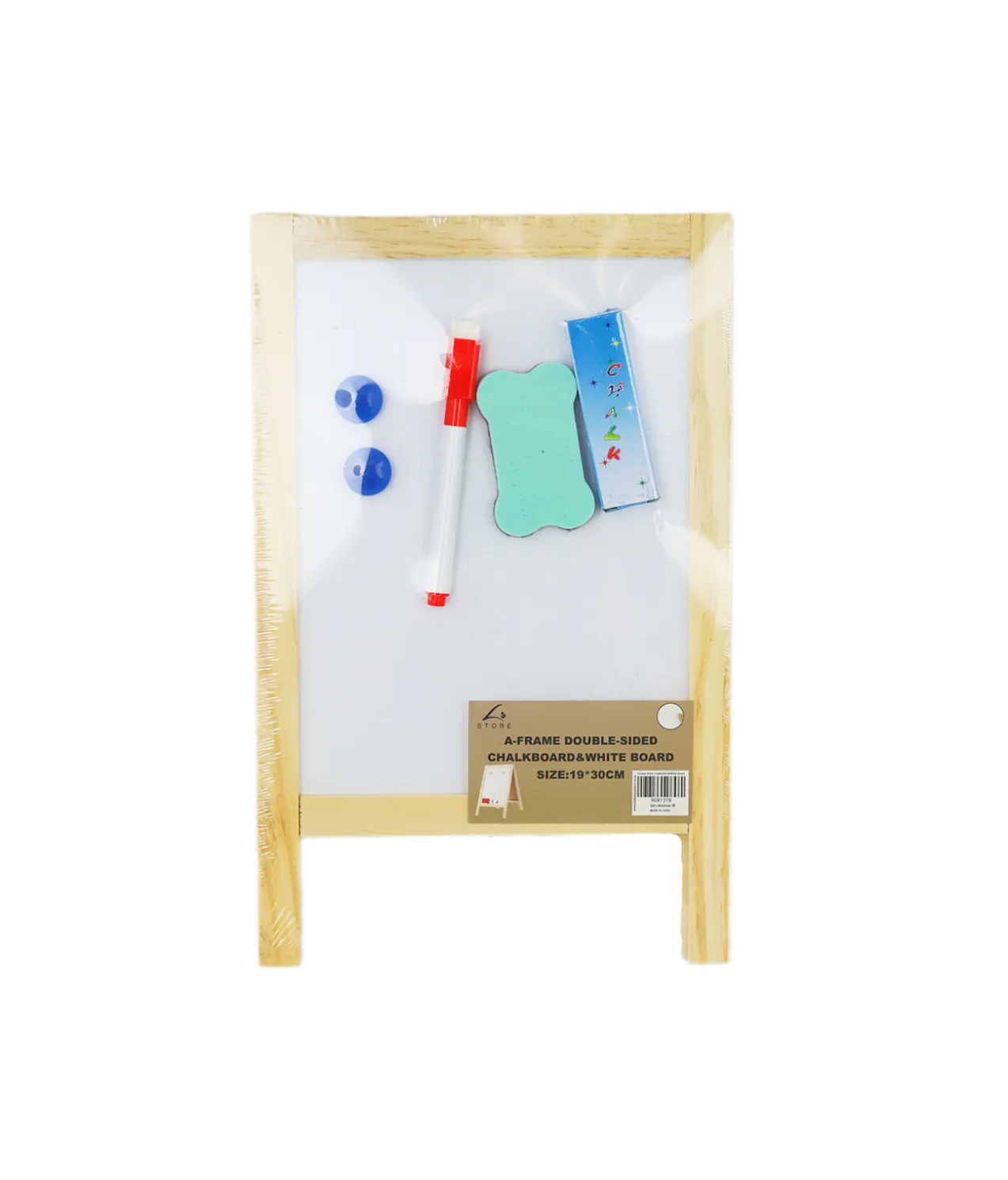 Double Sided Chalkboard With Whiteboard 19x30cm